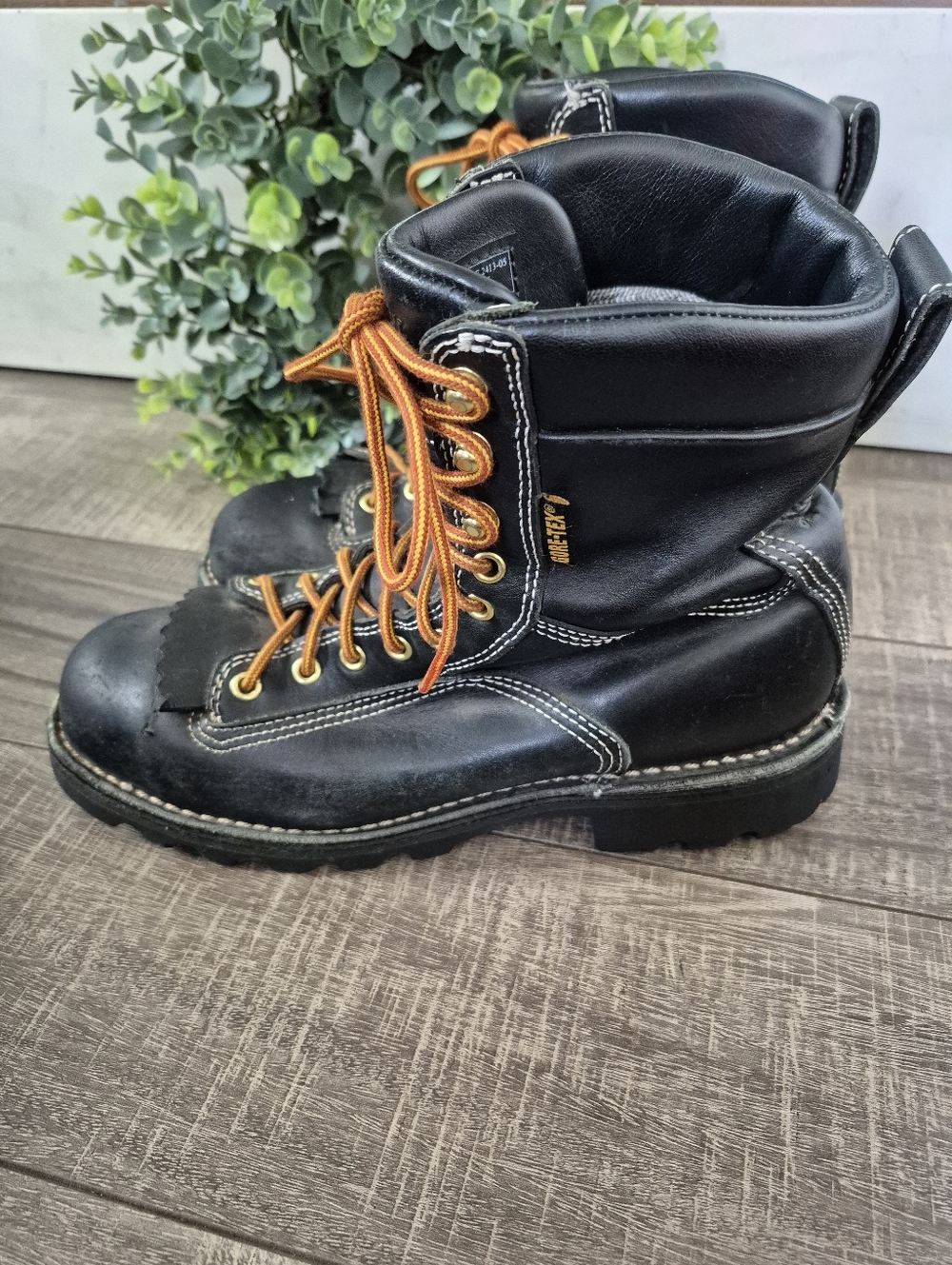 Danner Quarry Steel Toe GTX 14504 Black Work Boots Mens Size 7.5D